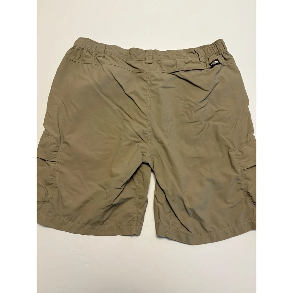 The North Face Cargo Shorts Mens Large Tan Ripstop Hiking Outdoor Utility